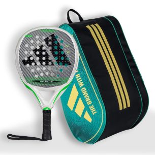 adidas padel rackets adidas adipower light 3.3 + racquet bag control green 3.4